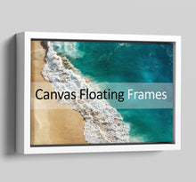 Load image into Gallery viewer, Canvas Floater Frames | Floating Canvas Tray Frames | 22mm Deep in White - Multi Photo Frames
