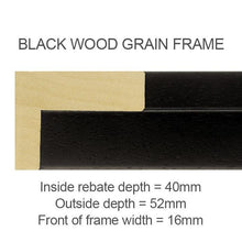 Load image into Gallery viewer, Canvas Floater Frames | Floating Canvas Tray Frames | 40mm Deep in Black - Multi Photo Frames
