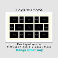 Load image into Gallery viewer, Extra Large Multi Photo Picture Frame to Hold 15 Photos in a White Frame - Multi Photo Frames
