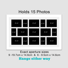 Load image into Gallery viewer, Extra Large Multi Photo Picture Frame to Hold 15 Photos in a White Frame - Multi Photo Frames

