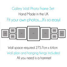 Load image into Gallery viewer, Gallery Wall Frame Set - Set of 9 Photo Frames To Create the Perfect Wall Display - Multi Photo Frames
