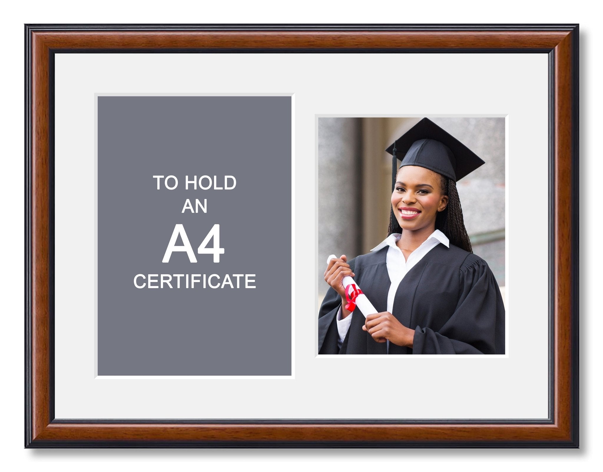 Mta Graduation Frame Graduation Photo Frame in a Mahogany Stain Wood – Multi Photo Frames