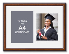 Load image into Gallery viewer, Graduation Photo Frame in a Mahogany Stain Wood - Multi Photo Frames

