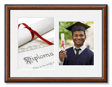Load image into Gallery viewer, Graduation Photo Frame in a Mahogany Stain Wood - Multi Photo Frames
