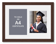 Load image into Gallery viewer, Graduation Photo Frame in a Walnut Stained Wood - Multi Photo Frames
