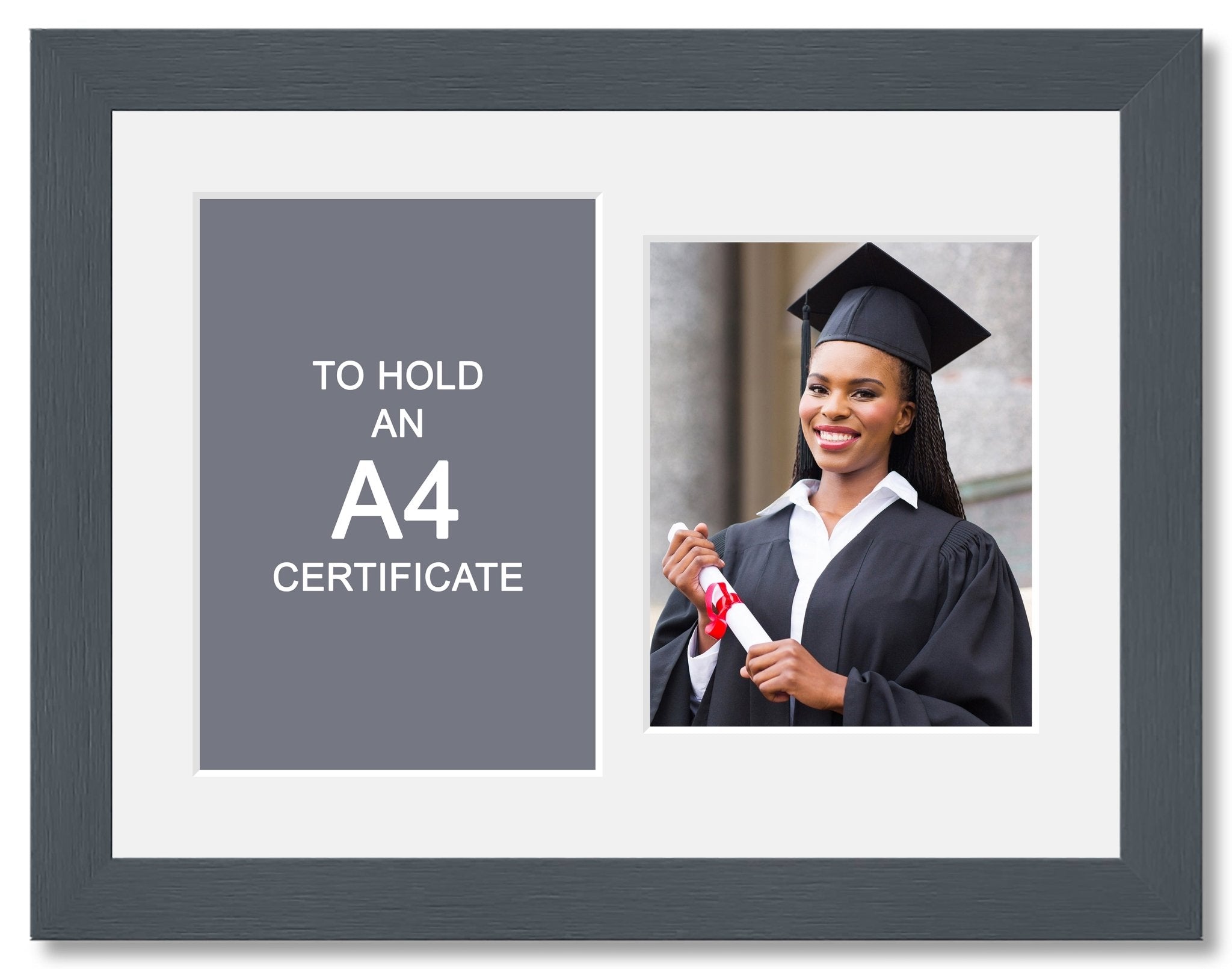 Graduation Photo Frame in Grey Wood