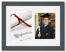 Load image into Gallery viewer, Graduation Photo Frame in Grey Wood - Multi Photo Frames
