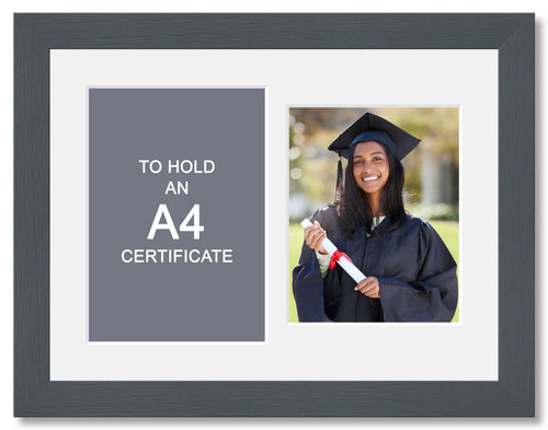 Graduation Photo Frame in Grey Wood - Multi Photo Frames