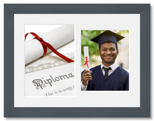 Load image into Gallery viewer, Graduation Photo Frame in Grey Wood - Multi Photo Frames
