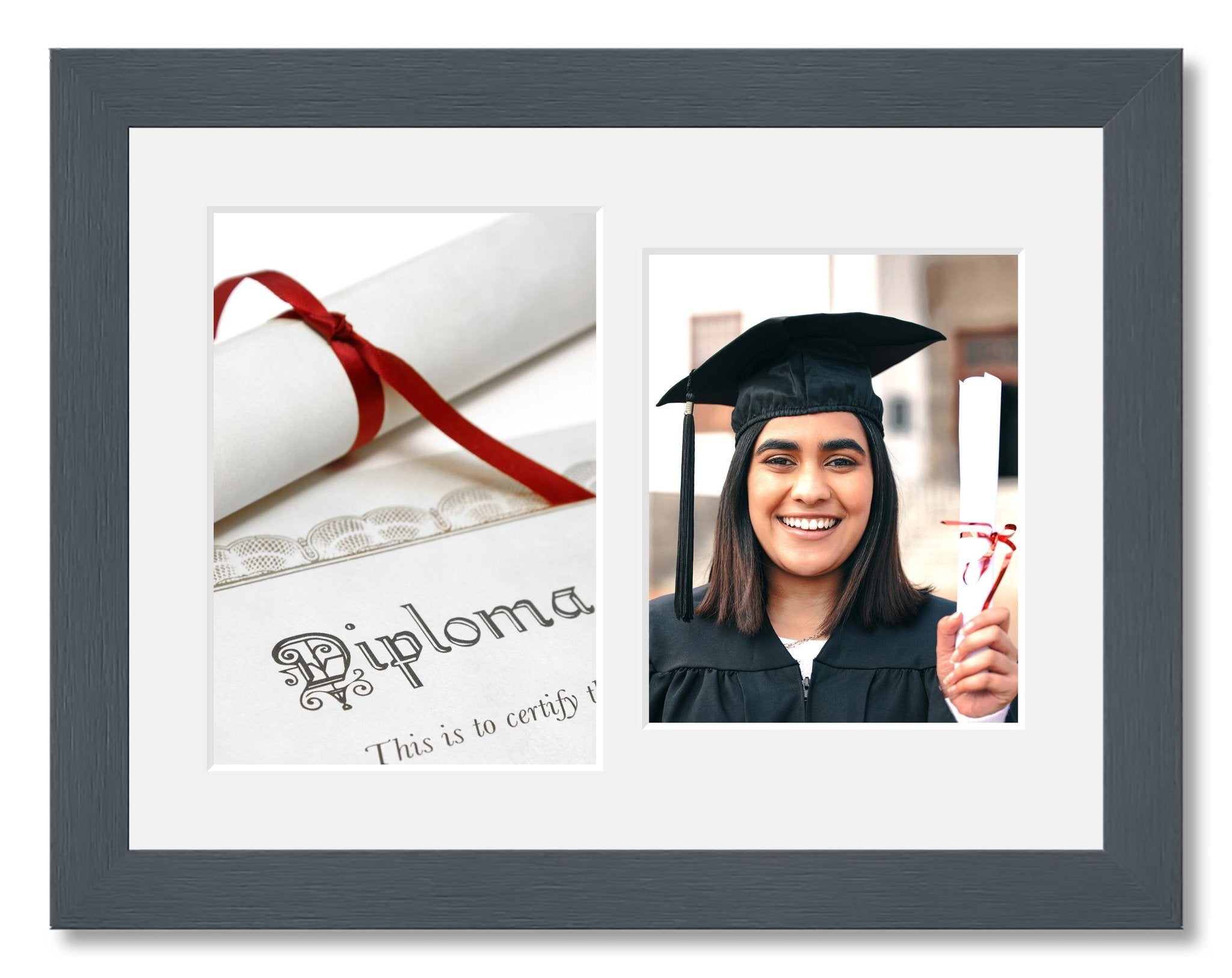 Sample Frame Graduation Graduation Photo Frame in Grey Wood – Multi Photo Frames