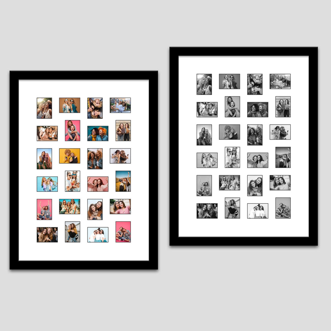 Instax Frame for 24 Mini Instax Photos - Black Frame - Multi Photo Frames