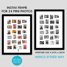 Load image into Gallery viewer, Instax Frame for 24 Mini Instax Photos - Black Frame - Multi Photo Frames
