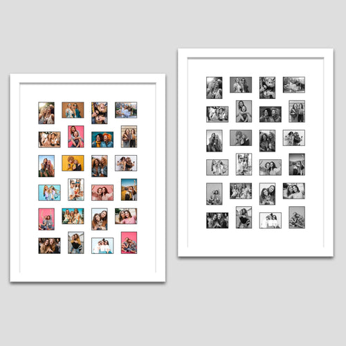 Instax Frame for 24 Mini Instax Photos - White Frame - Multi Photo Frames
