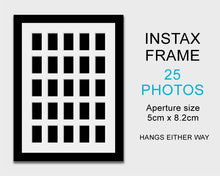 Load image into Gallery viewer, Instax Frame for 25 Instax Full Size Photos - Black Frame - Multi Photo Frames
