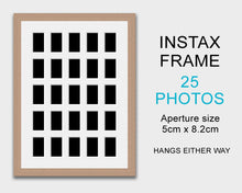 Load image into Gallery viewer, Instax Frame for 25 Instax Full Size Photos - Oak Frame - Multi Photo Frames
