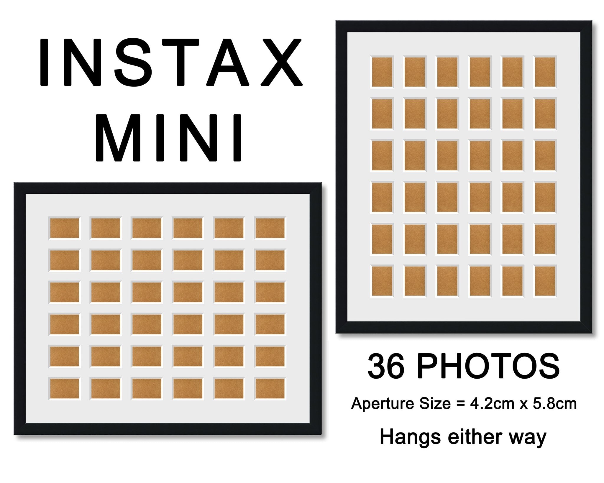 Instax Frame for 36 Mini Instax Photos - Black Frame – Multi Photo Frames