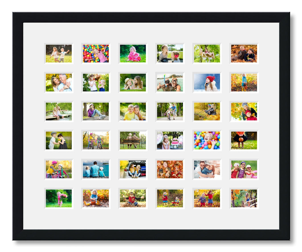 Instax Frame for 36 Mini Instax Photos - Black Frame - Multi Photo Frames