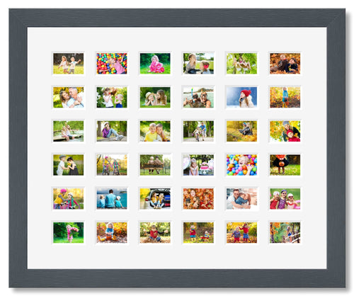 Instax Frame for 36 Mini Instax Photos - Grey Frame - Multi Photo Frames