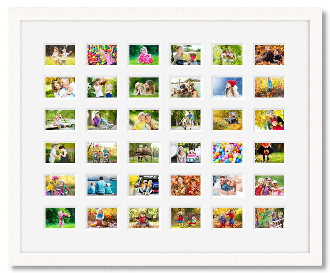 Instax Frame for 36 Mini Instax Photos - White Frame - Multi Photo Frames