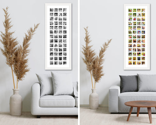 Instax Frame for 52 Instax Square Photos in a White Wood Frame - Multi Photo Frames