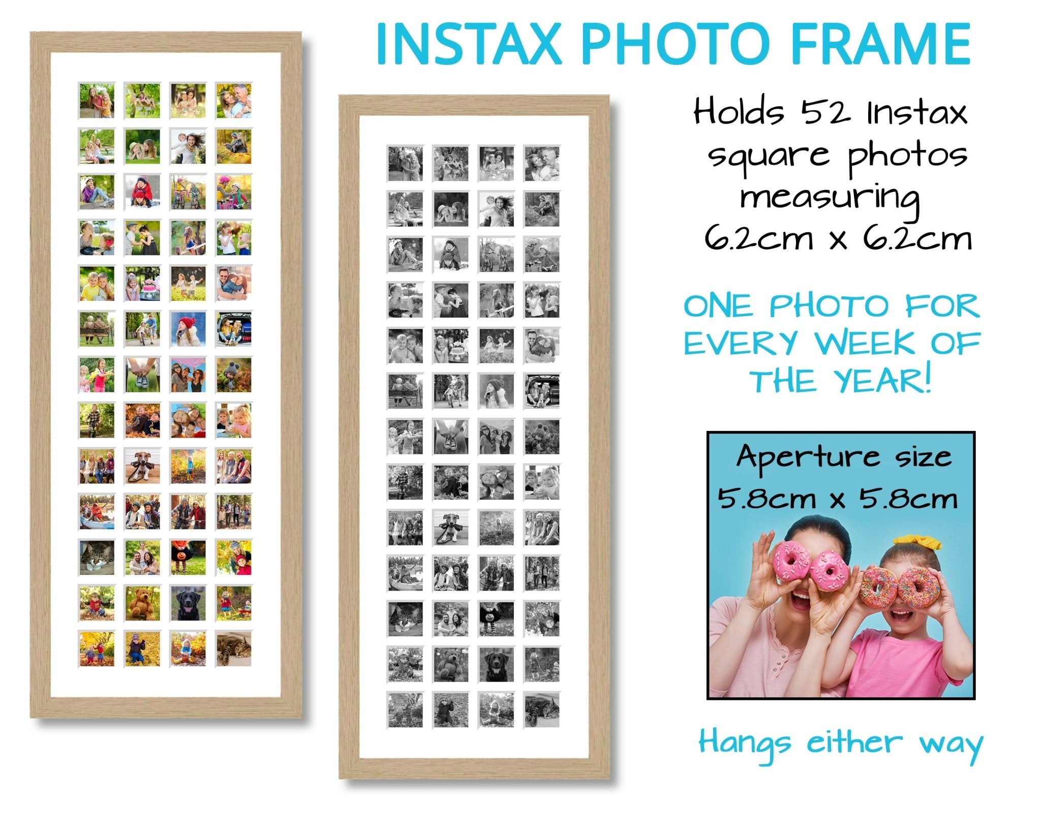 Instax Multi Photo Frame 52 Apertures For Instax Square Photos – Multi ...