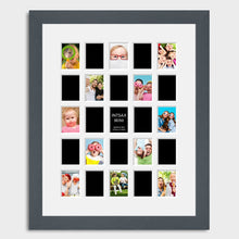 Load image into Gallery viewer, Instax Frame with 25 Apertures For Instax Mini Photos in Grey Wood - Multi Photo Frames
