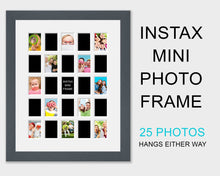 Load image into Gallery viewer, Instax Frame with 25 Apertures For Instax Mini Photos in Grey Wood - Multi Photo Frames
