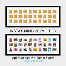 Load image into Gallery viewer, Instax Mini Photo Frame for 30 Photos - Black Frame - White Mount - Multi Photo Frames
