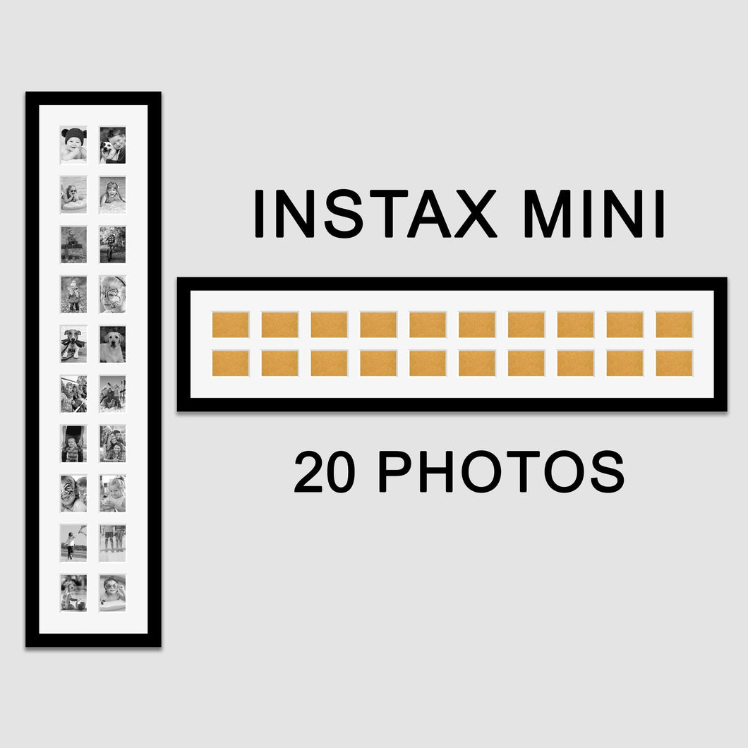 Instax Multi Frame for 20 Instax Mini Photos - Black Frame - Multi Photo Frames