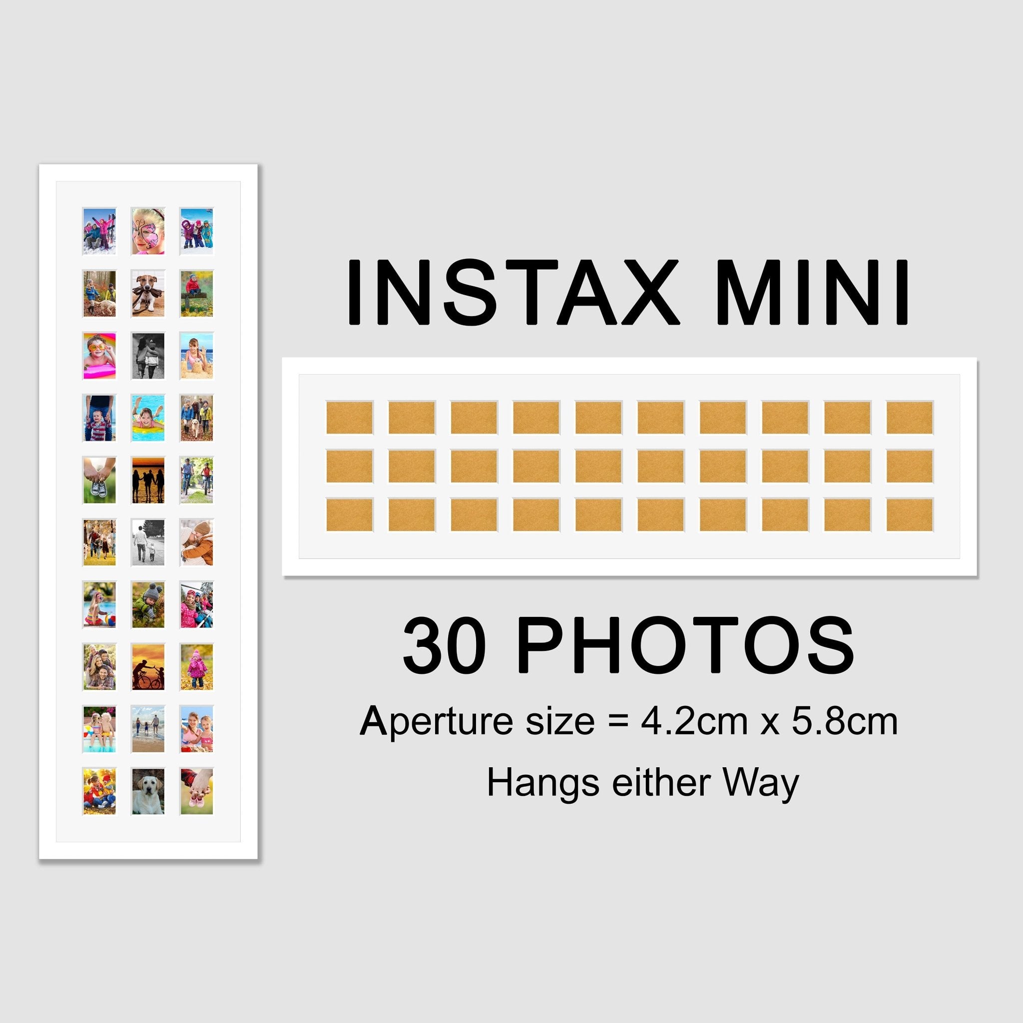 Instax Multi Frame for 30 Instax Mini Photos - White Frame – Multi ...