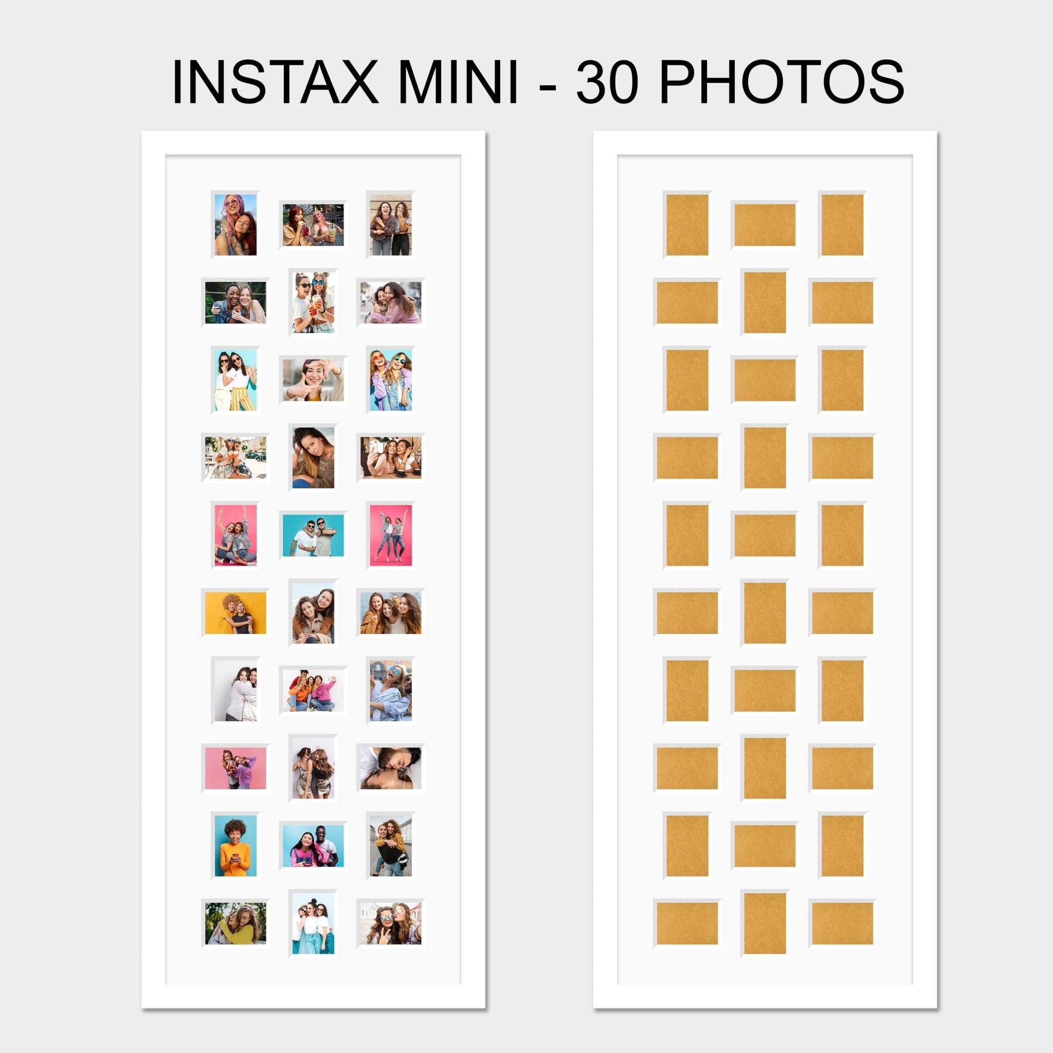 Instax Multi Frame for 30 Instax Mini Photos - White Frame & Mount ...