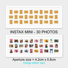Load image into Gallery viewer, Instax Multi Frame for 30 Instax Mini Photos - White Frame - White Mount - Multi Photo Frames
