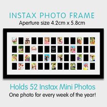 Load image into Gallery viewer, Instax Multi Photo Frame - 52 Apertures For Instax Mini Photos in a Black Frame - Multi Photo Frames
