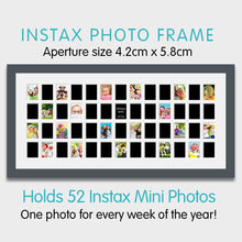 Load image into Gallery viewer, Instax Multi Photo Frame - 52 Apertures For Instax Mini Photos in a Grey Frame - Multi Photo Frames
