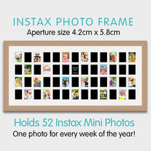 Load image into Gallery viewer, Instax Multi Photo Frame - 52 Apertures For Instax Mini Photos in an Oak Veneer Frame - Multi Photo Frames
