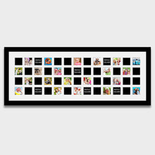 Load image into Gallery viewer, Instax Multi Photo Frame 52 Apertures For Instax Square Photos in a 33mm Black Wood Frame - Multi Photo Frames
