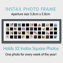 Load image into Gallery viewer, Instax Photo Frame 52 Apertures For Instax Square Photos in Grey - Multi Photo Frames
