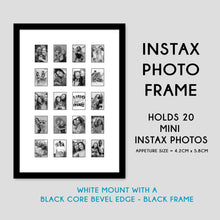 Load image into Gallery viewer, Instax Photo Frame for 20 Mini Photos - Black Frame - Multi Photo Frames
