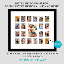 Load image into Gallery viewer, Instax Photo Frame for 21 Photos - Black Frame - Multi Photo Frames
