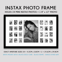 Load image into Gallery viewer, Instax Photo Frame for 25 Photos - Black Frame - Multi Photo Frames
