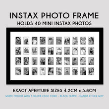 Load image into Gallery viewer, Instax Photo Frame for 40 Mini Instax Photos - Black Frame - Multi Photo Frames
