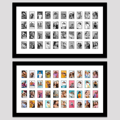 Instax Photo Frame for 40 Mini Instax Photos - Black Frame - Multi Photo Frames