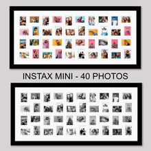 Load image into Gallery viewer, Instax Photo Frame for 40 Mini Instax Photos - Black Frame -White Mount - Multi Photo Frames

