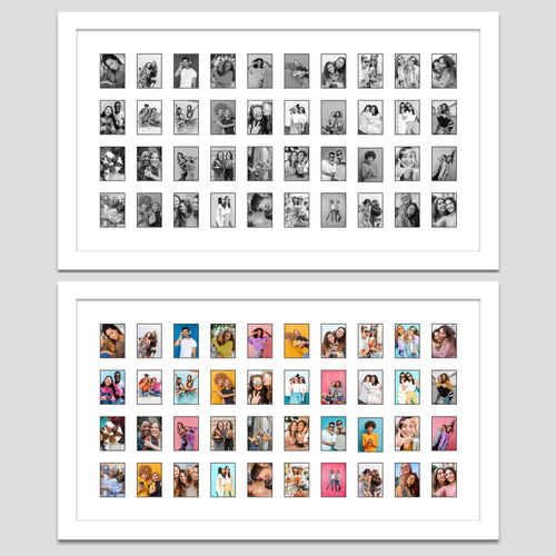 Instax Photo Frame for 40 Mini Instax Photos - White Frame - Multi Photo Frames