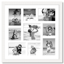 Load image into Gallery viewer, Large Multi Aperture Photo Frame Holds 9 Photos | White Frame - Multi Photo Frames
