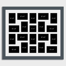 Load image into Gallery viewer, Large Multi Photo Collage Frame for 20 Photos in a 40mm Dark Grey Frame - Multi Photo Frames
