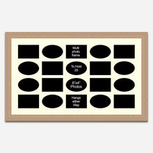 Load image into Gallery viewer, Large Multi Photo Collage frame Holds 20 6&quot;x4&quot; photos in a 30mm Oak Veneer Frame - Multi Photo Frames
