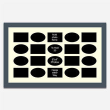 Load image into Gallery viewer, Large Multi Photo Collage Frame Holds 20 6&quot;x4&quot; Photos in a 40mm Dark Grey Wood Frame - Multi Photo Frames
