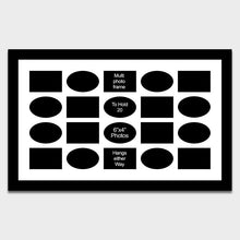Load image into Gallery viewer, Large Multi Photo Collage Frame to Hold 20 6&quot;x4&quot; photos in a Black Wood Frame - Multi Photo Frames
