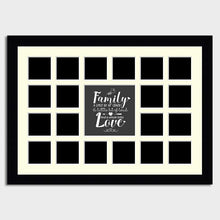 Load image into Gallery viewer, Large Multi Photo Family Frame Holds 20 4&quot;x4&quot; Instagram Size Photos in a 33mm Black Frame - Multi Photo Frames
